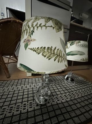 3 Abajures Estampados Folhagem