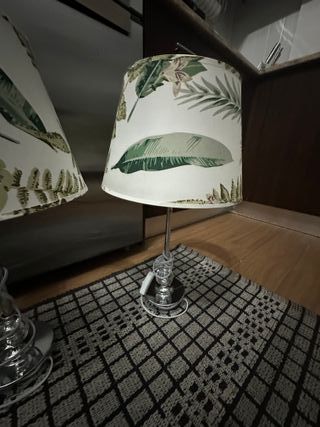 3 Abajures Estampados Folhagem