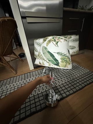 3 Abajures Estampados Folhagem