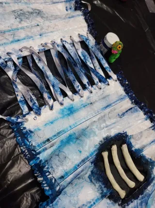 Disfraz Novia Cadáver Hecho a Mano.