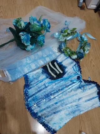 Disfraz Novia Cadáver Hecho a Mano.