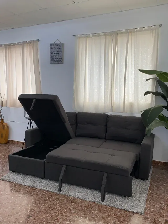 Sofá cama 3 plazas gris - paga en casa!