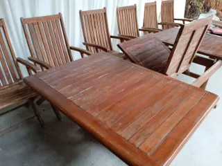 Conjunto Mesa y Sillas Terraza Madera