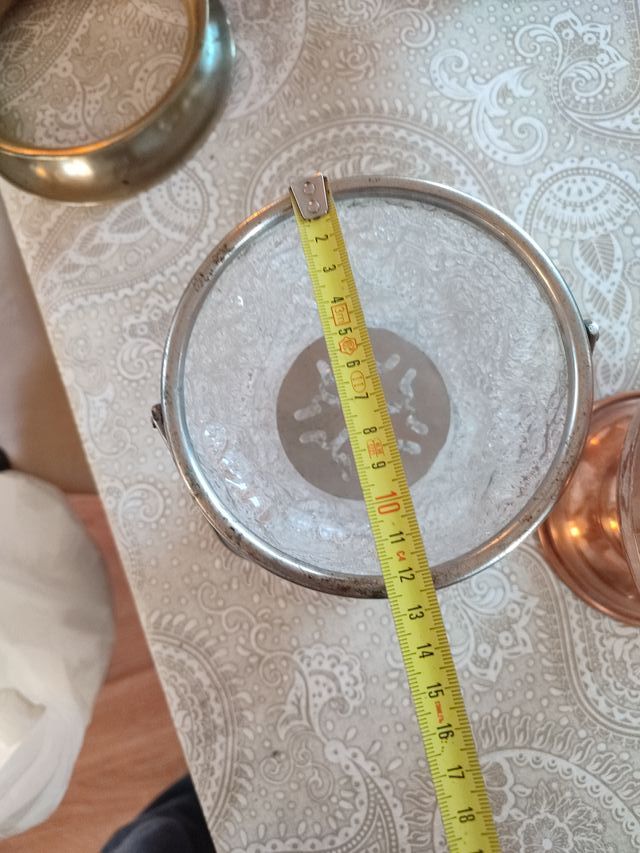 Antigua jarra para hielo de cristal