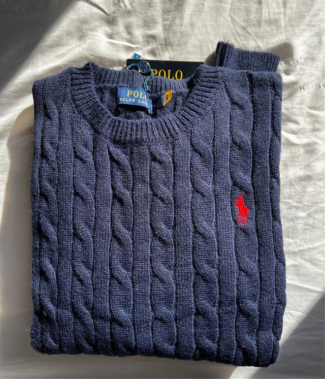 Jersey Polo Ralph Lauren Azul Trenzado