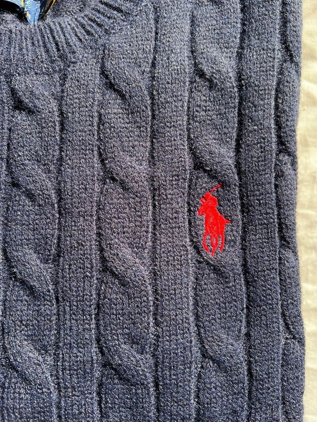 Jersey Polo Ralph Lauren Azul Trenzado