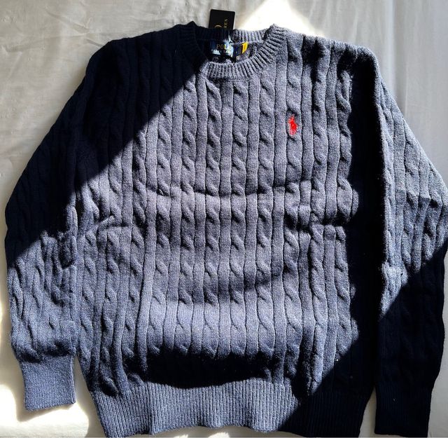 Jersey Polo Ralph Lauren Azul Trenzado