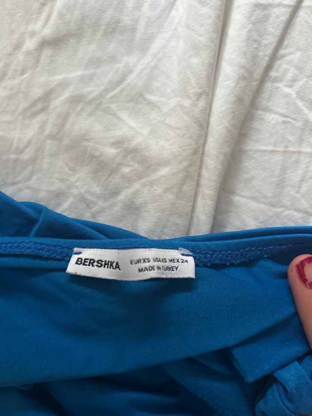 Top Bershka azul