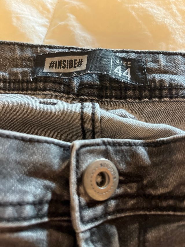 Tejanos hombre negros desgastados talla 44