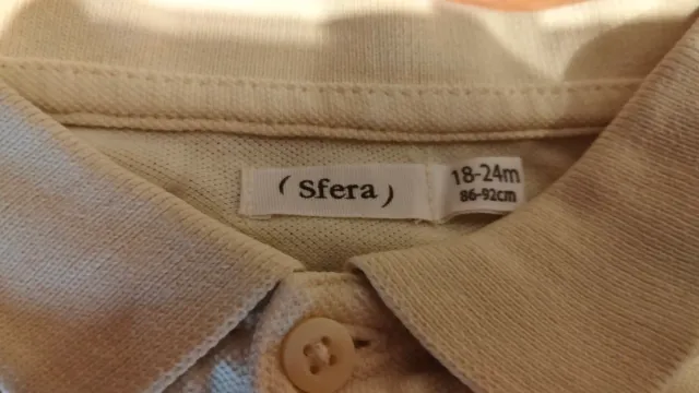 Sfera 2 camisetas bebé tipo polo 18-24 meses