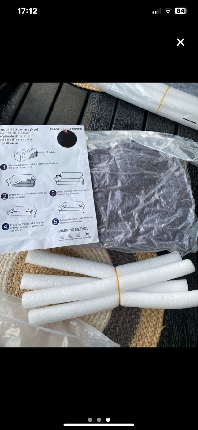 Fodera elastica per divano grigia 190-230 cm