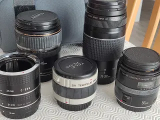 Set Objetivos Canon + Cámara EOS-500