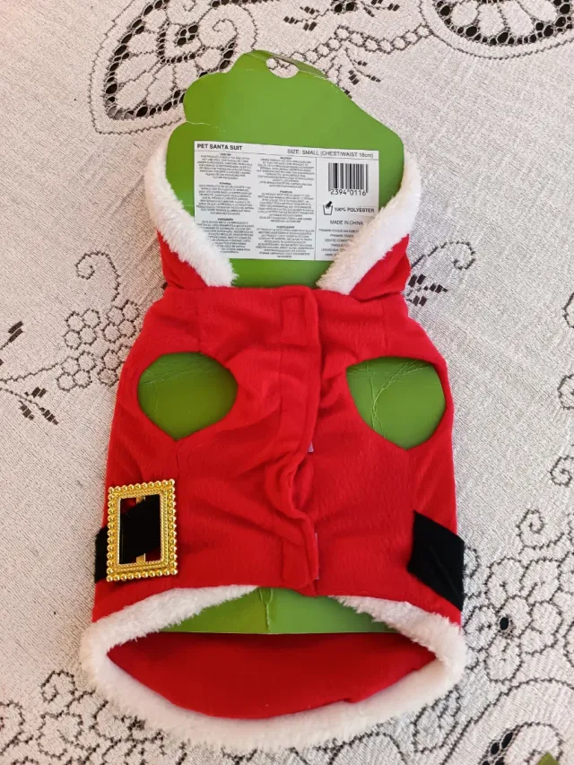 Costume da cane Babbo Natale