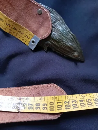 Cintura vintage pelle effetto coccodrillo fibbia f