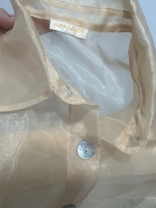 Blusa transparente ALBA CONDE beige