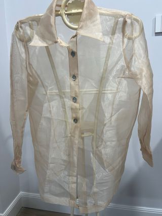 Blusa transparente ALBA CONDE beige