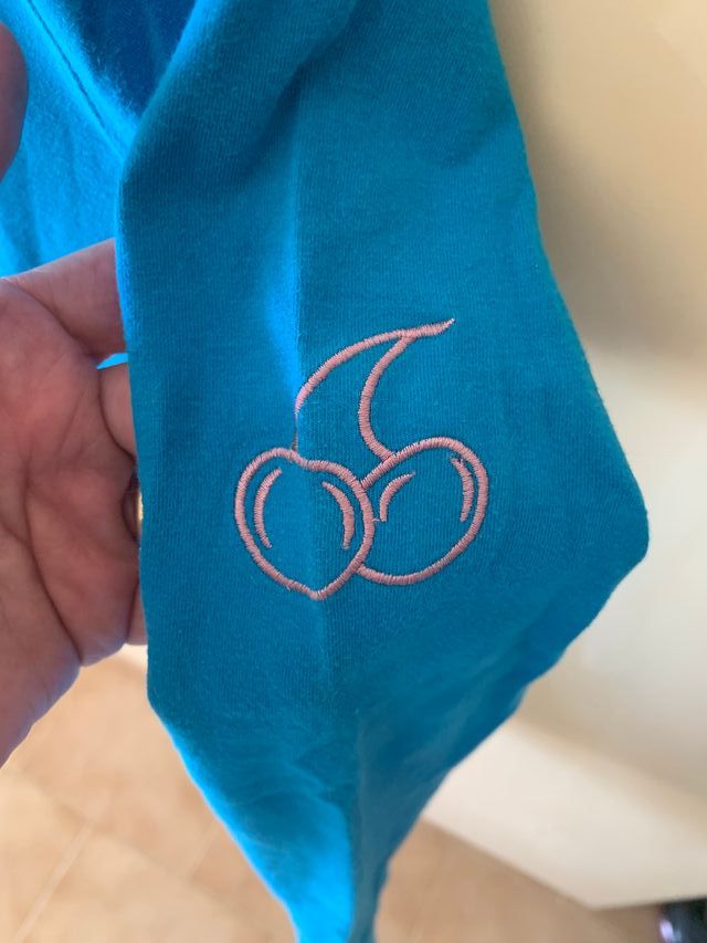 Maglietta FRUTTA azzurra manica lunga taglia S