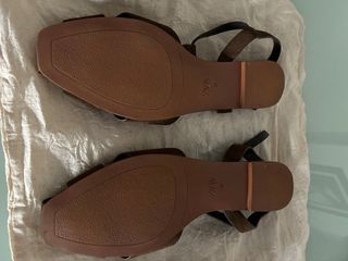 Sandalias Zara Serraje Marrón/Verde