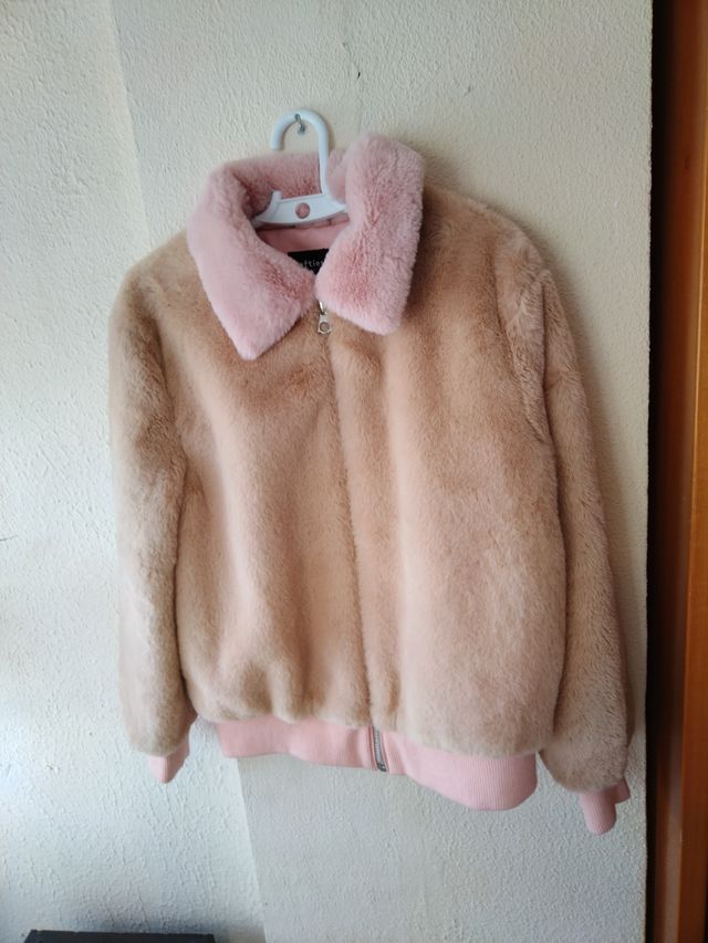 Chaqueta pelo rosa Lefties Talla L