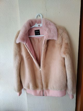 Chaqueta pelo rosa Lefties Talla L