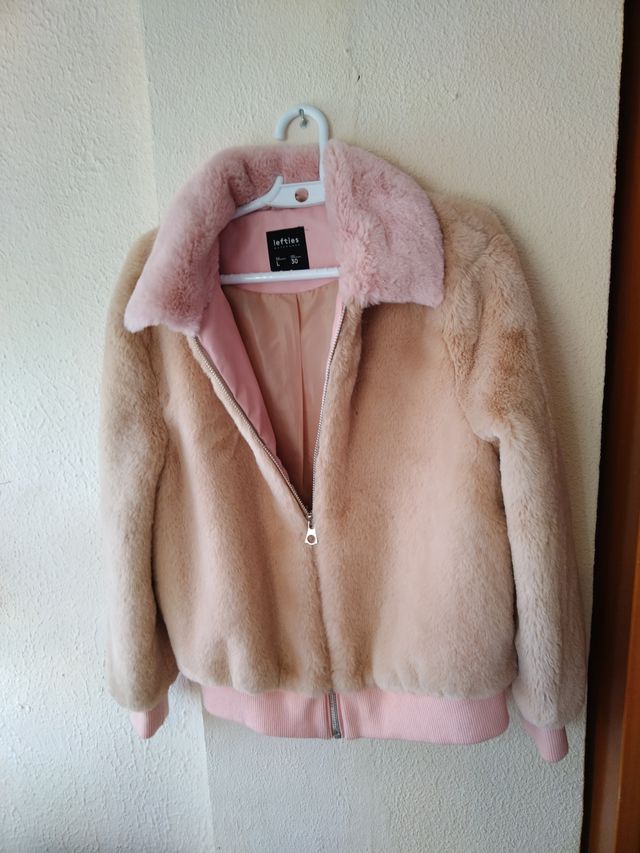 Chaqueta pelo rosa Lefties Talla L
