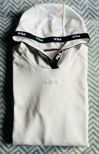 Felpa Fila uomo cotone bianca