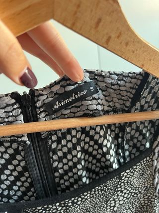 Vestido elegante negro y gris