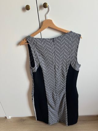 Vestido elegante negro y gris