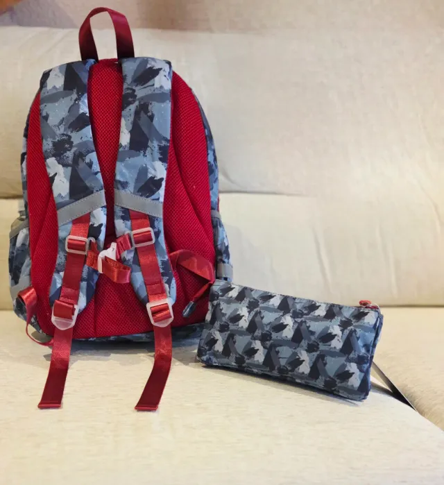 Gran Mochila+estuche Jurassic King T-Rex 42x30x15