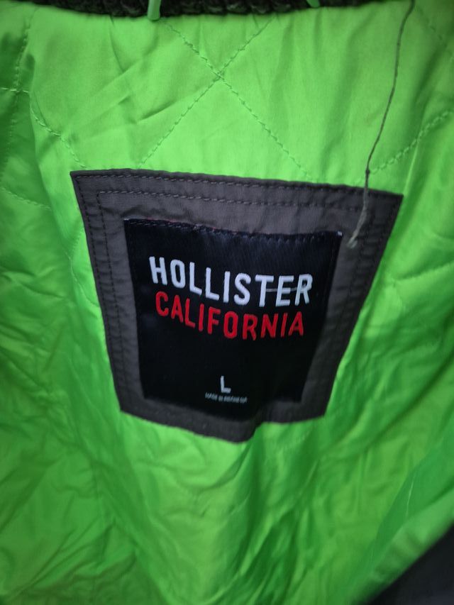 Giubbotto Hollister ragazza grigio e verde
