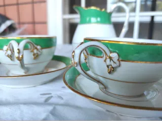 Set Limoges 1855: lattiera e 2 Tazze