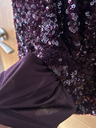 Falda midi lentejuelas Mango