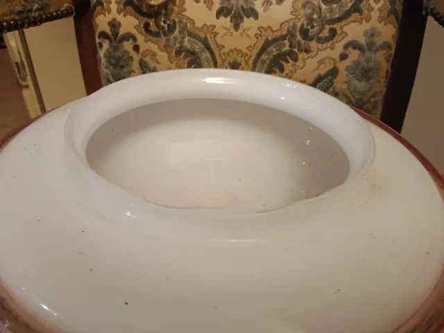 Plafoniera Vetro Murano Bianco Profilo Rosa