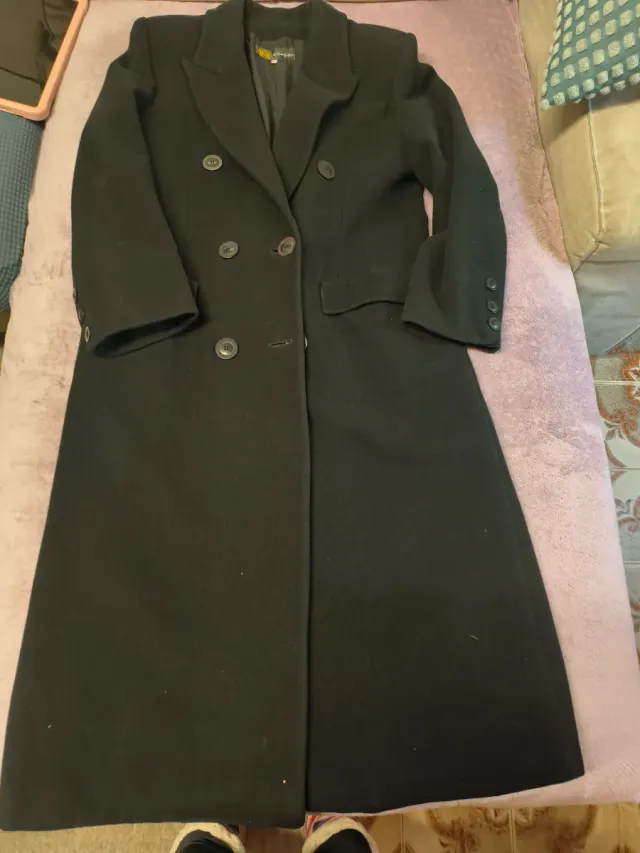 Abrigo lana El Corte Inglés negro