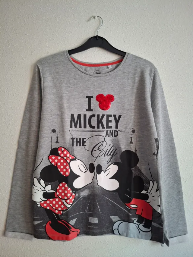 ✨️ Moletom Disney Mickey & Minnie Mouse Cinza ✨️