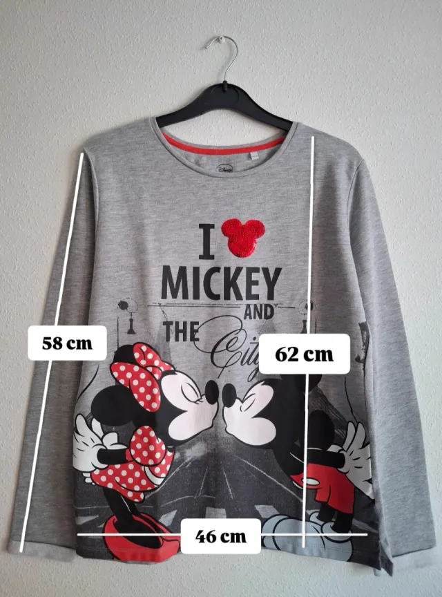 ✨️ Moletom Disney Mickey & Minnie Mouse Cinza ✨️