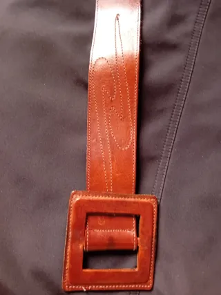 Cintura vintage pelle donna marrone