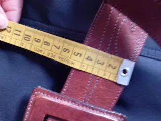 Cintura vintage pelle donna marrone