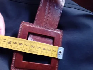 Cintura vintage pelle donna marrone