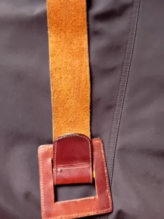 Cintura vintage pelle donna marrone