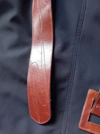 Cintura vintage pelle donna marrone