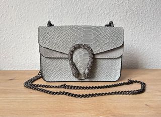 Bolso piel gris herradura Italia
