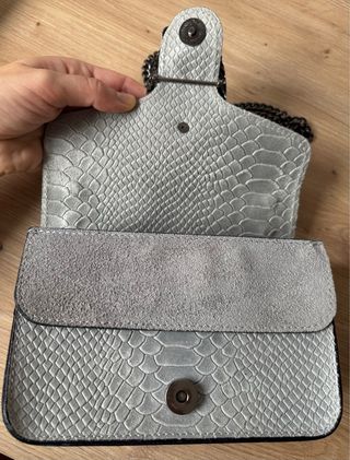 Bolso piel gris herradura Italia