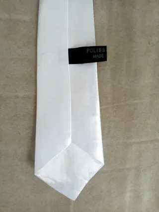 Nueva Corbata Blanca Ajustable A Medida Cremallera