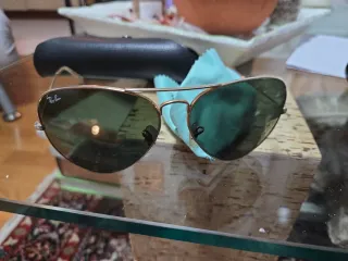 Occhiali da sole Ray-Ban Aviator oro/verdi