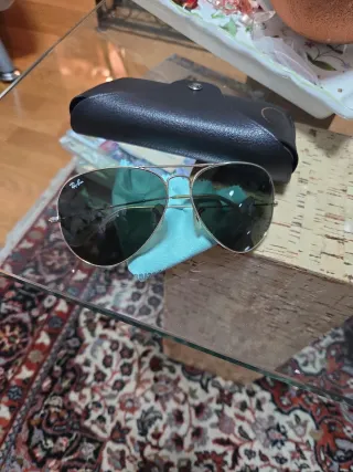 Occhiali da sole Ray-Ban Aviator oro/verdi