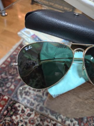 Occhiali da sole Ray-Ban Aviator oro/verdi