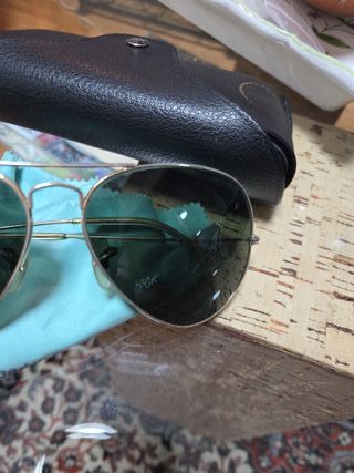 Occhiali da sole Ray-Ban Aviator oro/verdi