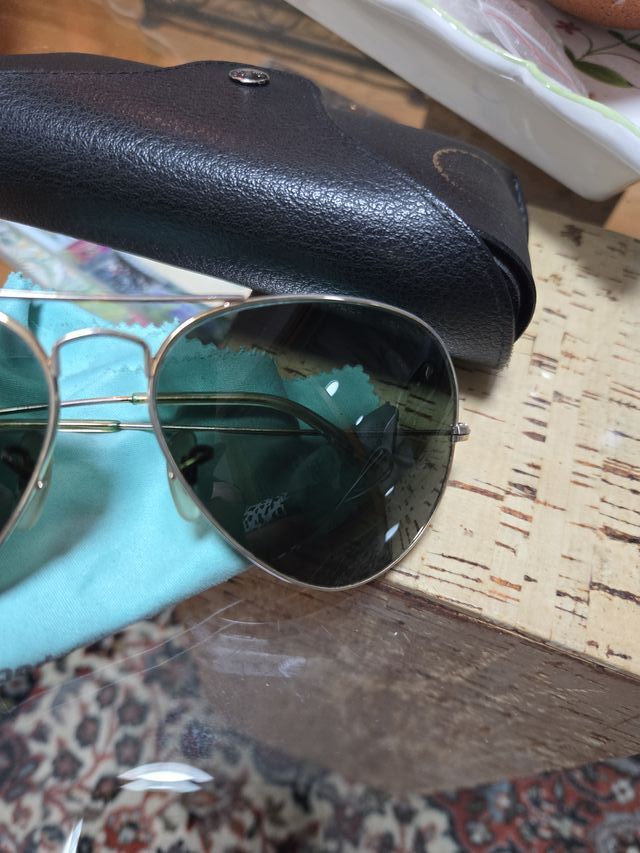 Occhiali da sole Ray-Ban Aviator oro/verdi