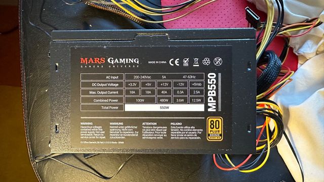 Fuente Alimentación Mars Gaming MPB550 550W